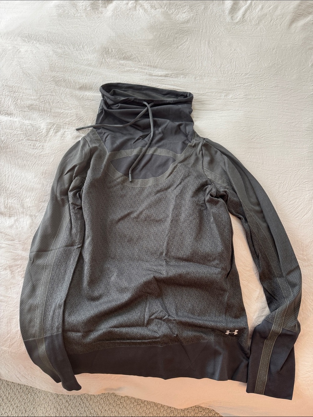 Under Armour Charcoal & Black Funnel Neck Pullover
